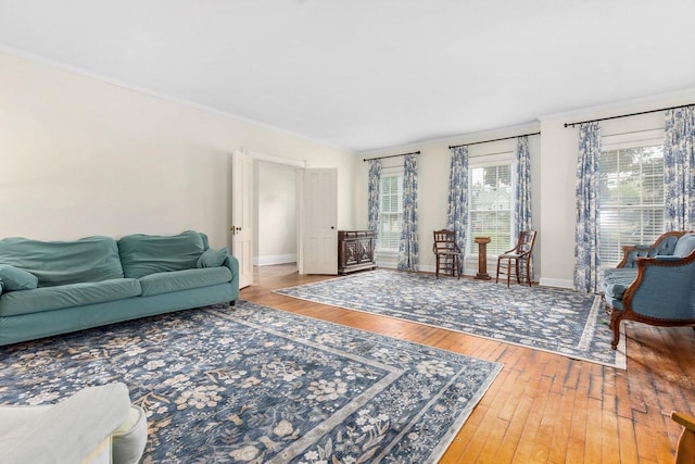 222 N Union St, Appleton, WI 54911 - living area with hardwood / wood-style floors and ornamental molding