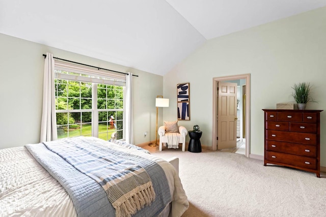 N53W16527 Whitetail Run, Menomonee Falls, WI 53051 - bedroom featuring vaulted ceiling and carpet flooring