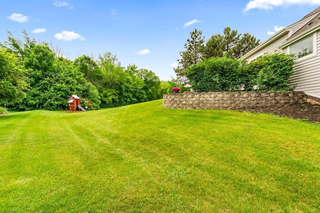 N53W16527 Whitetail Run, Menomonee Falls, WI 53051 - view of green lawn with a playground