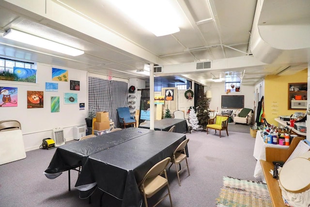 134S Main St, Stoddard, WI 54658 - game room featuring carpet floors