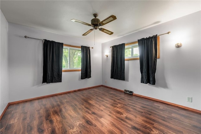 2336 Hayden Ave, Altoona, WI 54720 - unfurnished room featuring ceiling fan, wood finished floors, and healthy amount of natural light