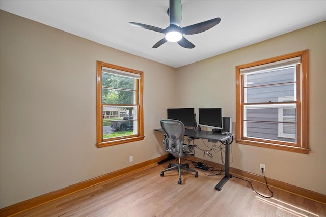 165 N 72nd St, Milwaukee, WI 53213 - office space with wood finished floors and ceiling fan