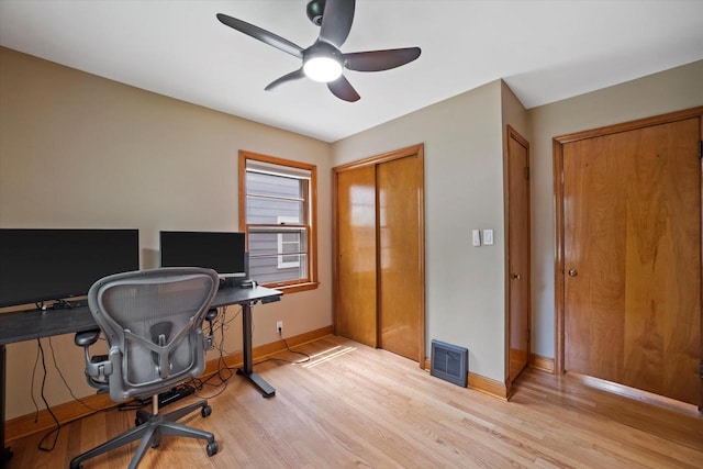 165 N 72nd St, Milwaukee, WI 53213 - home office featuring wood finished floors and ceiling fan