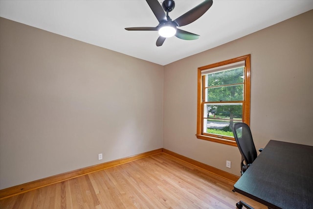 165 N 72nd St, Milwaukee, WI 53213 - unfurnished office with light wood-style flooring and a ceiling fan