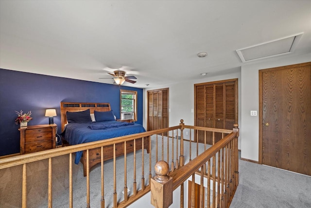 165 N 72nd St, Milwaukee, WI 53213 - carpeted bedroom featuring attic access, multiple closets, and a ceiling fan
