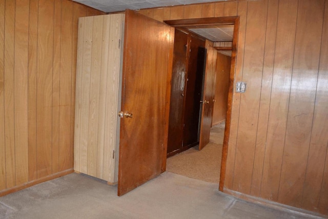 653 Grant St, Wonewoc, WI 53968 - hallway with wood walls