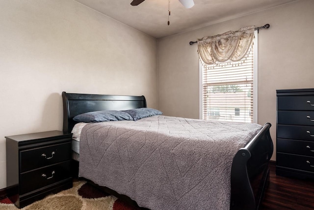 850 E Mckearn Ln, Beloit, WI 53511 - bedroom with dark wood-style floors and ceiling fan