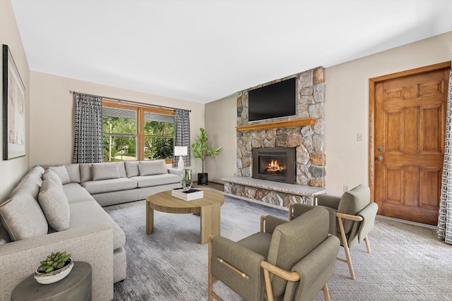 6500 S 121st St, Franklin, WI 53132 - living area featuring a fireplace
