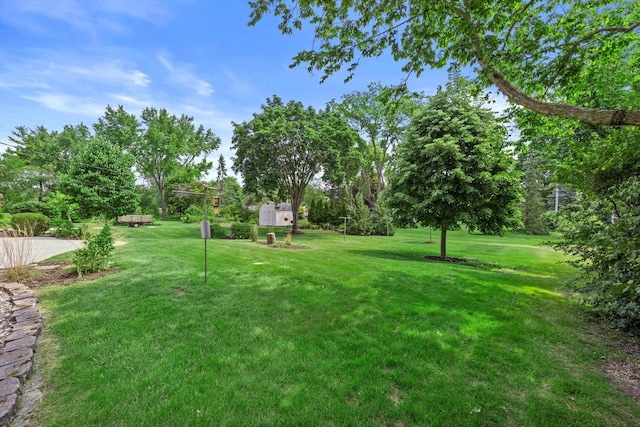 6500 S 121st St, Franklin, WI 53132 - view of green lawn featuring view of wooded area