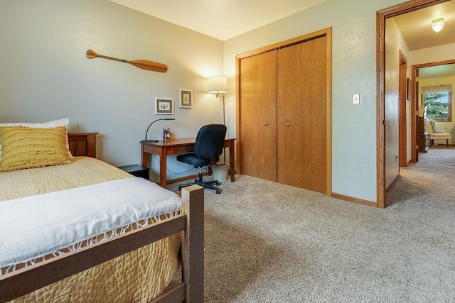 431 Ridgeway Dr, Brillion, WI 54110 - bedroom with carpet and a closet