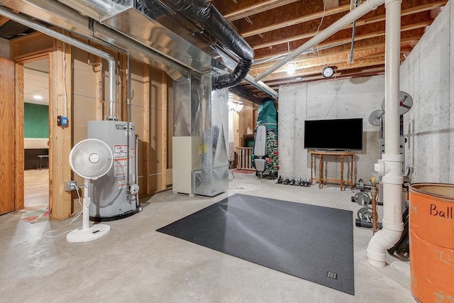 431 Ridgeway Dr, Brillion, WI 54110 - unfinished basement with gas water heater and heating unit
