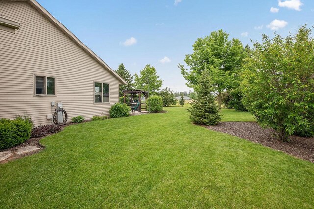 431 Ridgeway Dr, Brillion, WI 54110 - view of green lawn with a gazebo