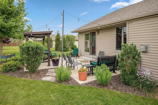 431 Ridgeway Dr, Brillion, WI 54110 - view of patio / terrace with a gazebo