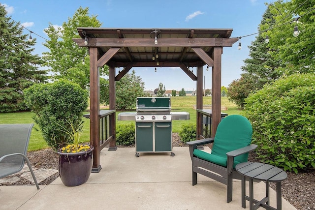 431 Ridgeway Dr, Brillion, WI 54110 - view of patio with a gazebo and a grill