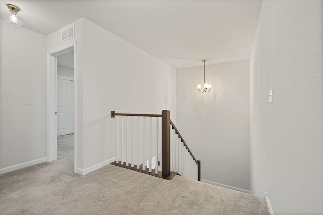 7949 W Oakwood Way, Franklin, WI 53132 - stairs with carpet floors and a chandelier