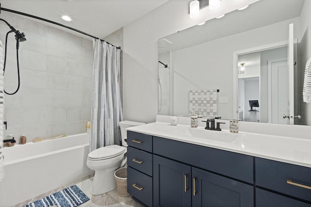 7949 W Oakwood Way, Franklin, WI 53132 - full bathroom featuring shower / tub combo with curtain and vanity