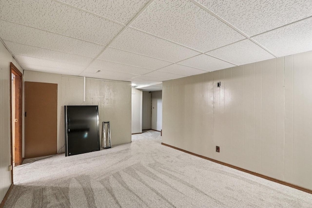 3352 S Adams Ave, Milwaukee, WI 53207 - finished below grade area with a paneled ceiling and carpet