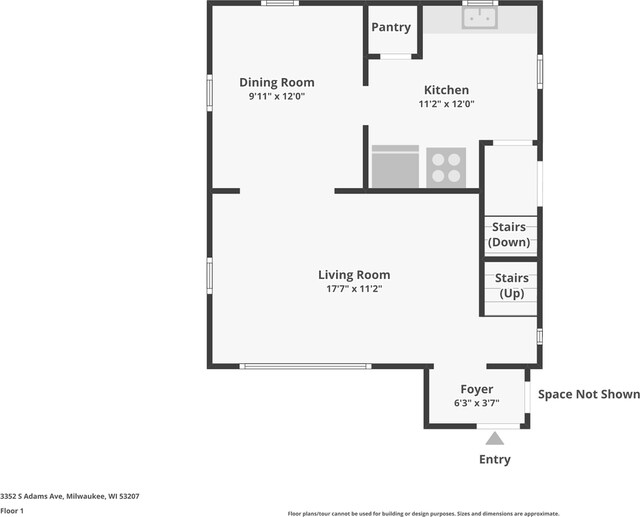 3352 S Adams Ave, Milwaukee, WI 53207 - view of room layout