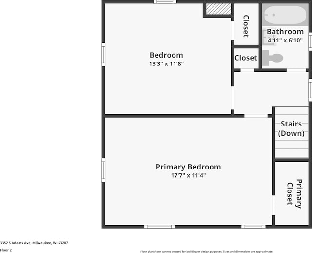 3352 S Adams Ave, Milwaukee, WI 53207 - view of floor plan / room layout