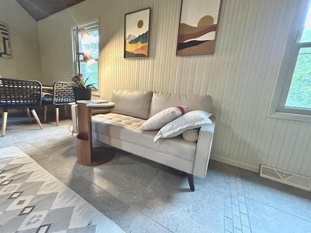 5869 Country Club Rd, Houston, MN 55943 - sitting room with baseboards and wooden walls
