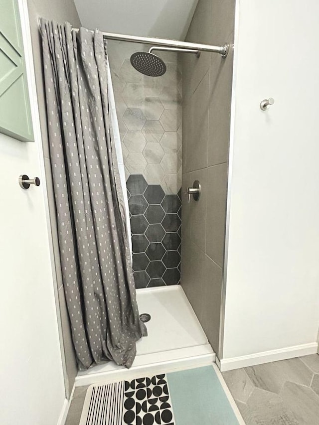 5869 Country Club Rd, Houston, MN 55943 - full bathroom featuring a shower stall and baseboards