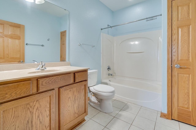7942 Williamsburg Ct Unit 101, Bristol, WI 53104 - bathroom featuring vanity, tile patterned flooring, and shower / washtub combination