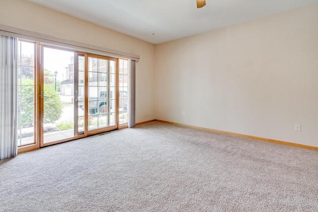 7942 Williamsburg Ct Unit 101, Bristol, WI 53104 - carpeted spare room with baseboards and ceiling fan