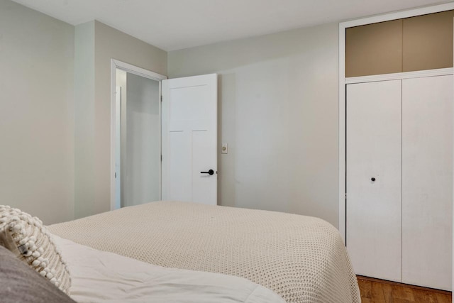 3202 34th St, South Street, La Crosse, WI 54601 - bedroom with a closet and wood finished floors