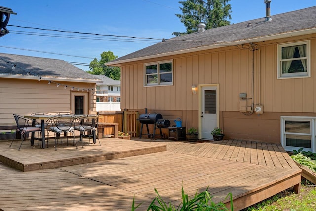 3202 34th St, South Street, La Crosse, WI 54601 - deck with area for grilling and outdoor dining space