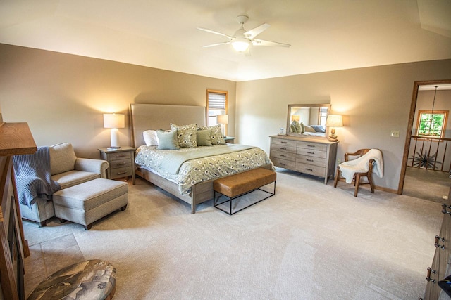 120 Wind Sail Ct, Random Lake, WI 53075 - bedroom with light carpet and a ceiling fan