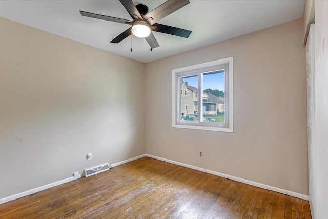 3918 W Hampton Ave, Milwaukee, WI 53209 - spare room with hardwood / wood-style floors and a ceiling fan
