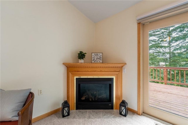 3413 Mcelroy Ct, Eau Claire, WI 54701 - detailed view of carpet flooring and a glass covered fireplace