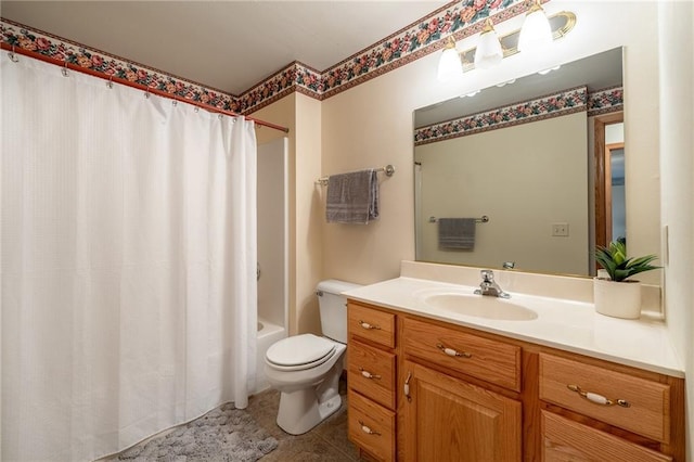 3413 Mcelroy Ct, Eau Claire, WI 54701 - full bath with vanity, shower / bath combo, and tile patterned floors