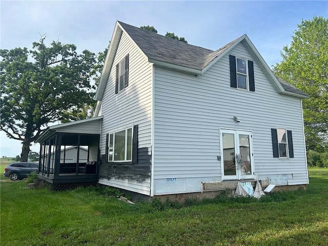 N6894 690th St, Menomonie, WI 54751 - view of property exterior featuring a lawn