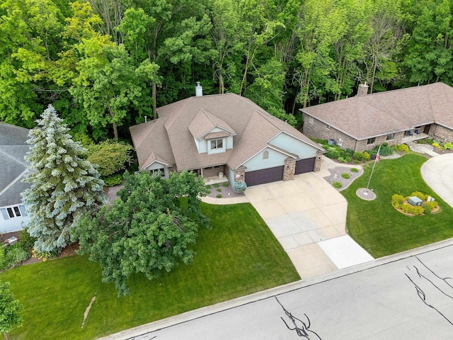 2510 Hillside Heights Dr, Green Bay, WI 54311 - view from above of property
