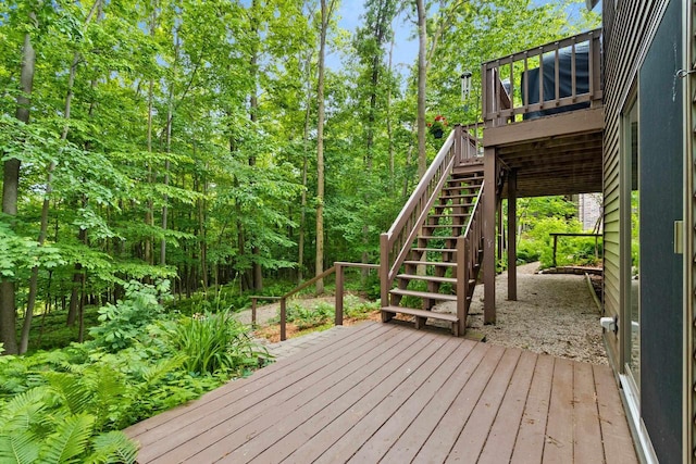 2510 Hillside Heights Dr, Green Bay, WI 54311 - deck featuring stairway