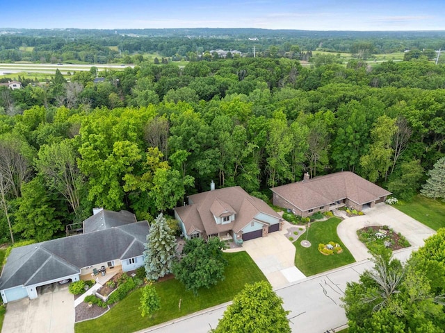 2510 Hillside Heights Dr, Green Bay, WI 54311 - aerial view of a heavily wooded area