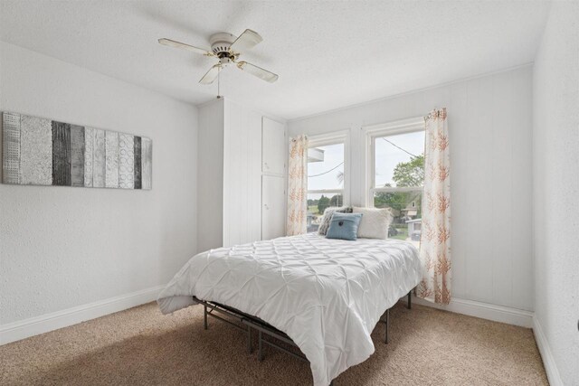 136 Oak St, Brillion, WI 54110 - bedroom featuring carpet flooring and ceiling fan