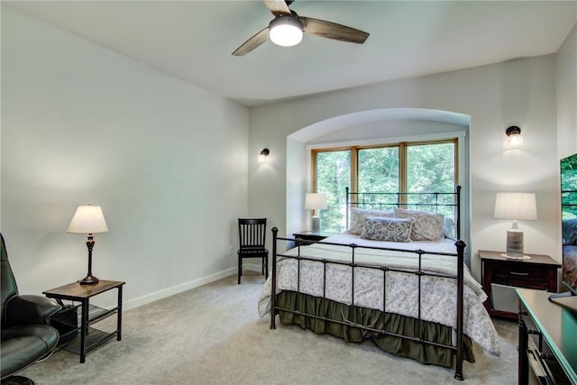 1403 Elm Ave, Menomonie, WI 54751 - carpeted bedroom featuring arched walkways and baseboards