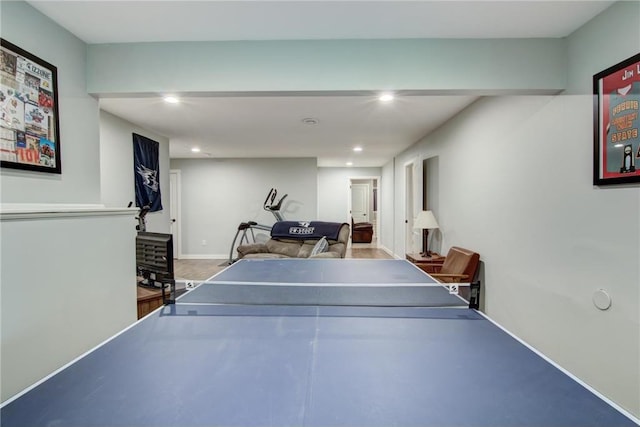 1403 Elm Ave, Menomonie, WI 54751 - recreation room featuring recessed lighting