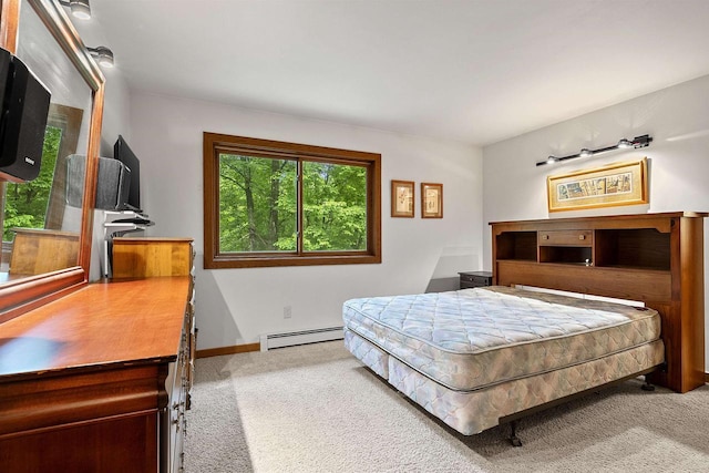 N12757 Rivers Meet Dr, Athelstane, WI 54104 - bedroom featuring carpet and a baseboard heating unit