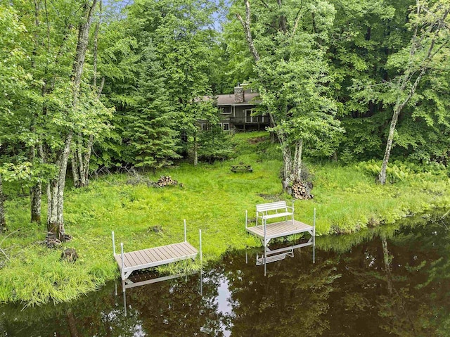 N12757 Rivers Meet Dr, Athelstane, WI 54104 - dock area featuring a water view