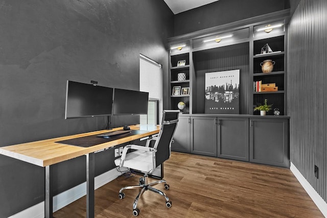 7205 N Trinity Ct, Appleton, WI 54913 - office with wood finished floors and built in features