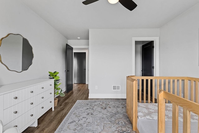 7205 N Trinity Ct, Appleton, WI 54913 - bedroom with dark wood finished floors and a ceiling fan