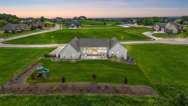 7205 N Trinity Ct, Appleton, WI 54913 - aerial view at dusk of a residential view