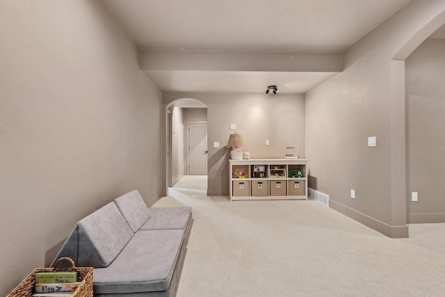 7205 N Trinity Ct, Appleton, WI 54913 - sitting room with arched walkways and carpet flooring
