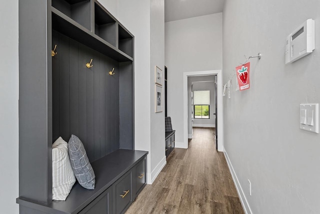 7205 N Trinity Ct, Appleton, WI 54913 - mudroom featuring wood finished floors and baseboards