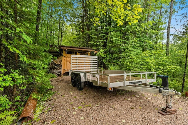 3838 Bear Lake Ln, Laona, WI 54541 - view of outdoor structure with a view of trees