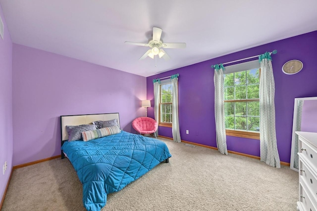 20750 Chadwick Ln, Brookfield, WI 53045 - carpeted bedroom with a ceiling fan and baseboards