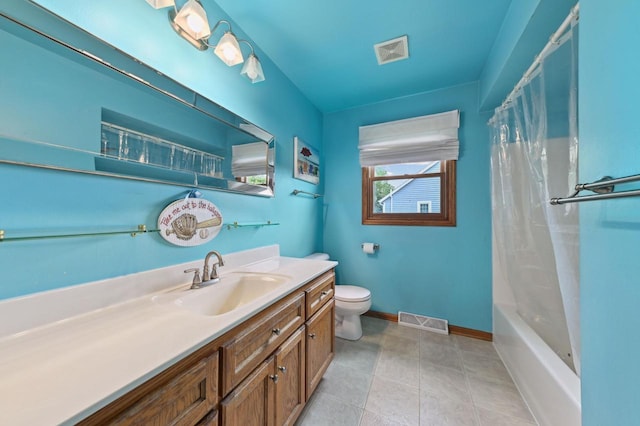 20750 Chadwick Ln, Brookfield, WI 53045 - full bath featuring vanity, shower / bath combo with shower curtain, and tile patterned flooring